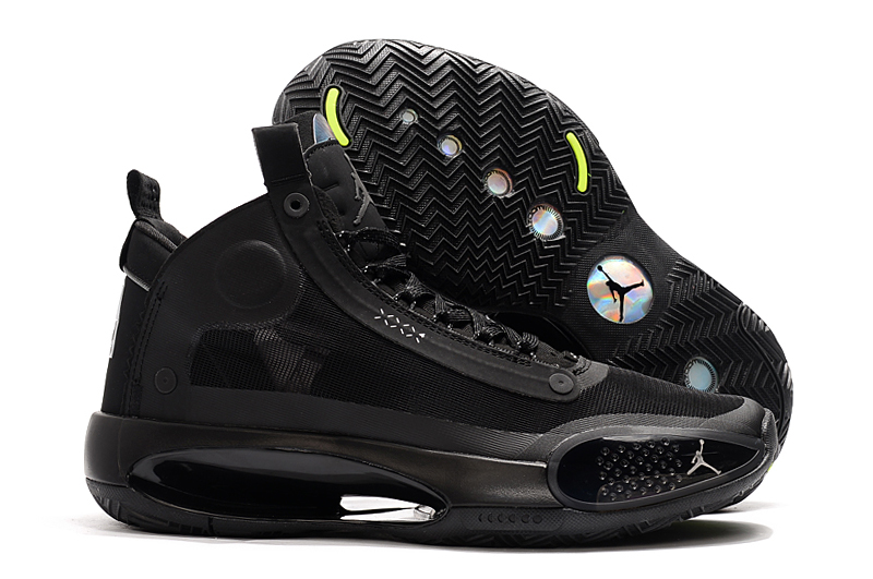 2020 Air Jordan 34 All Black Cat Shoes
